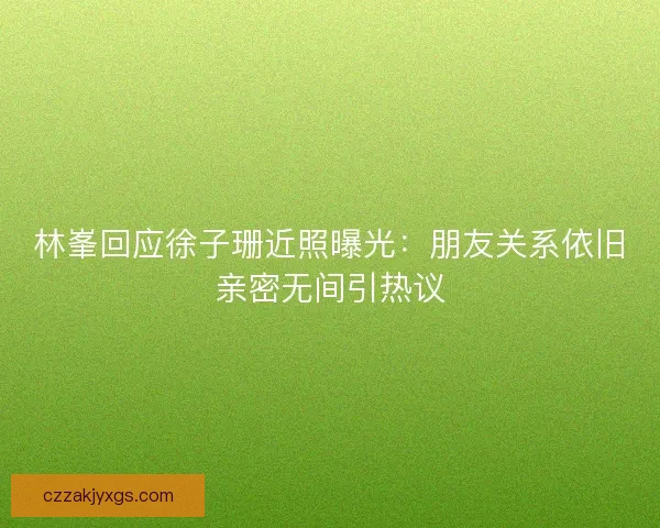 林峯回应徐子珊近照曝光:朋友关系依旧亲密无间引热议 林峯回应徐子珊近照曝光:朋友关系依旧亲密无间引热议
