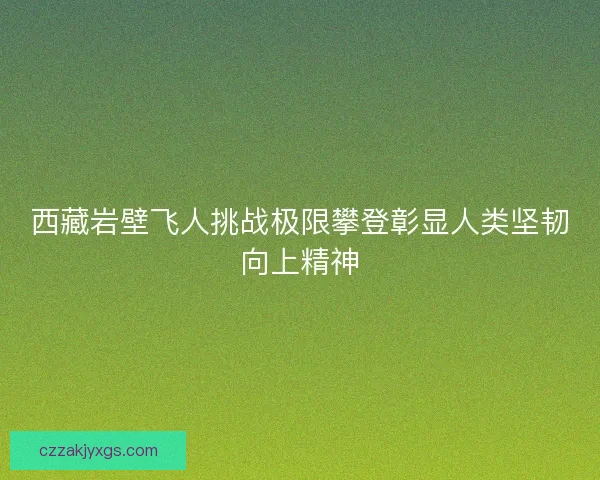 西藏岩壁飞人挑战极限攀登彰显人类坚韧向上精神 西藏岩壁飞人挑战极限攀登彰显人类坚韧向上精神